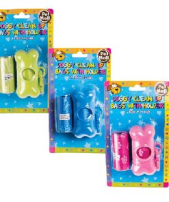 Bulk Pack x 6 Pet Dog Clean-up Bags + holder 2x20's