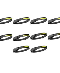 Bulk Set Of 10 Multipurpose Fast Charge Wide Angle Motion Sensor Headlamps