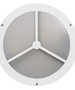 Bulkhead - Plastic Round Grid - White - 1xPL26 - 5 Pack