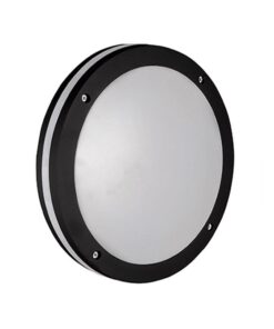 Bulkhead Round Black 2xE27