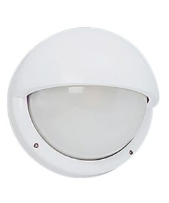 Bulkhead - Round Large Eyelid - White PL 1x18w - 6 Pack