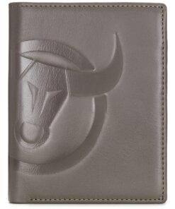 Bullcaptain Taurus Genuine Leather Slim Bifold RFID Blocking Men's Wallet - Khaki