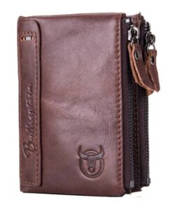 Bullcaptain Ultimate McCoy Genuine Leather Bifold RFID Men's Wallet - Coffee Brown