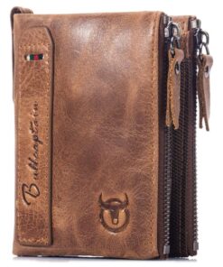 Bullcaptain Ultimate McCoy Genuine Leather Bifold RFID Men's Wallet - Light Brown