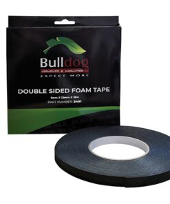 BULLDOG TAPES Double-sided Foam Tape, 1mmx12mmx15m, Black