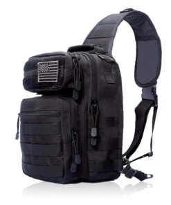 Bulletproof Sling Bag With Firearm Holster - Black