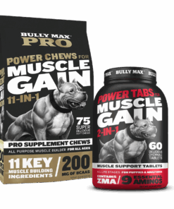 Bully Max PRO Series 11-in-1 Power Chews + Bully Max Muscle Tablets Combo