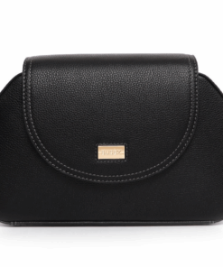 Busby Jessica Leather Crossbody with Phone Pocket - Black