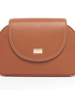 Busby Jessica Leather Crossbody with Phone Pocket - Tan
