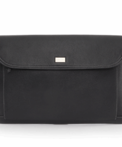 Busby Jessica Leather Folio 15" Laptop Sleeve - Black