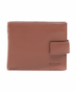Busby Thatcher Leather Tab Billfold Wallet with coin pocket - Brown