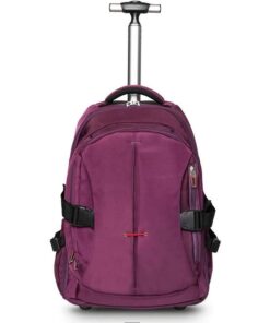 Business Travel Laptop Trolley/Shoulder Backpack - 19 Inch - PlumPurple