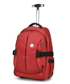 Business Travel Laptop Trolley/Shoulder Backpack - 19 Inch - Red, Black
