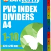 Butterfly A4 File Dividers PVC 140 Micron Numbered 1-10