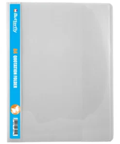Butterfly A4 Quotation Folders 180 Micron Clear Pack Of 5