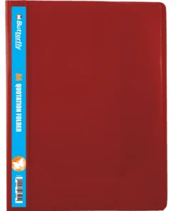 Butterfly A4 Quotation Folders 180 Micron Red Pack Of 5
