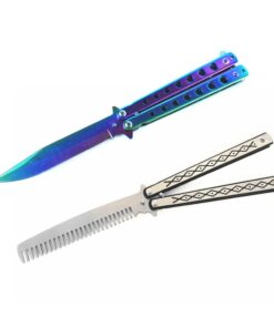 Butterfly Knife Balisong - Trainer Comb + 311 Iridescent