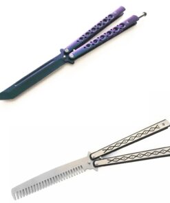 Butterfly Knife Balisong - Trainer Comb + EK06 Iridescent Batangas