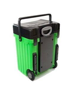 Cadii School Bag - Black Lid with Green Body