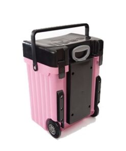 Cadii School Bag - Black Lid with Pink Body