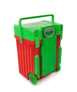 Cadii School Bag - Green Lid with Red Body