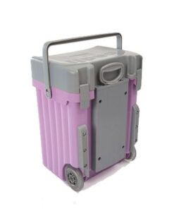 Cadii School Bag - Grey Lid with Pink Body