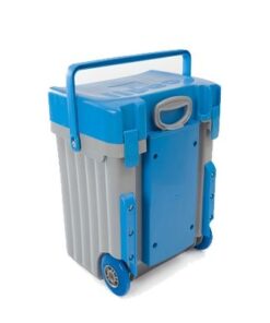 Cadii School Bag - Light Blue Lid with Grey Body