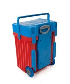 Cadii School Bag - Light Blue Lid with Red Body