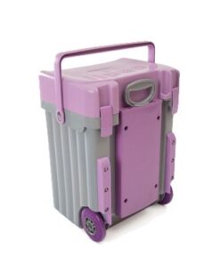 Cadii School Bag - Lilac Lid with Grey Body