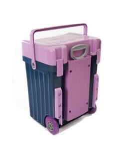 Cadii School Bag - Lilac Lid with Navy Body