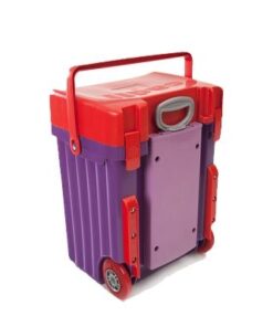 Cadii School Bag - Red Lid with Purple Body