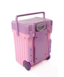 Cadii School Bag with Lilac Lid & Pink Body