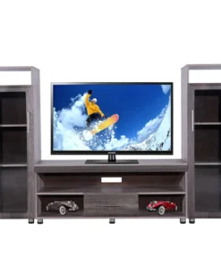 Camden 3 Piece Wall Unit, Charcoal & Grey