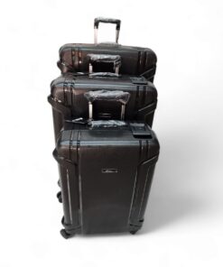 Camel Mountain - High-Quality PP 3 Piece Luggage Set with Anti Theft Zip - BLACK