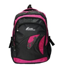 Camel Mountain Laptop Backpack - Black & Pink