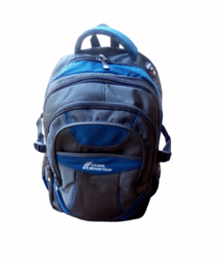 Camel mountain school backpack bag - Grey & Blue