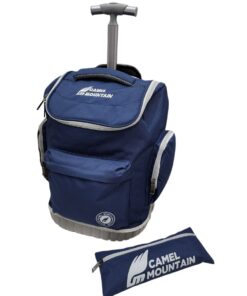 Camel Mountain School Trolley Bag with Extendable Handles and 6 Compartment - navy
