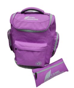 Camel Mountain School Trolley Bag with Extendable Handles and 6 Compartment - purple