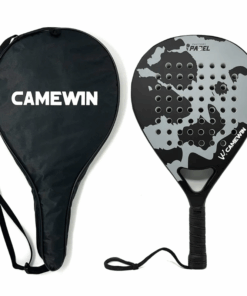 Camewin Padel Racket 100% Carbon Fiber - Grey Black