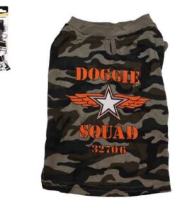 Camo "Doggy Squad" Pet Summer Sweater with Collar