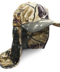 Camo Sun Protection Cap with Neck Flap