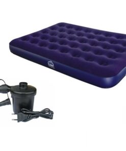Camp Master Double Air Bed Inflatable Mattress and Electric Air Pump