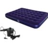 Camp Master Flocked Double Airbed Mattress + 12 V Car Powered Air Pump