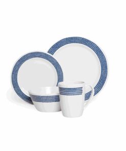 Campfire 16 Pc Melamine Dinner Set- Blue Moon