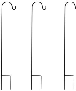 Camping 3 Shepherd Hook Stake Pole For Lantern Suspension (80x0.8x15cm)