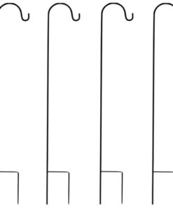 Camping 4 Shepherd Hook Stake Pole For Lantern Suspension (80x0.8x15cm)