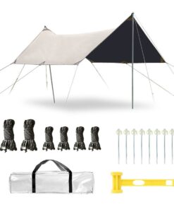 Camping 5m Canopy Shade Tent - 3X5M - OffWhite