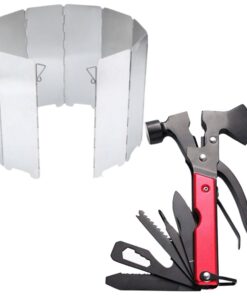 Camping Braai Wind Shield & Multi Tools Axe Heavy Duty Twin Axe/ Hammer Set
