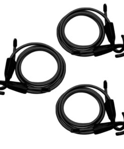 Camping Bungee Cord with Hook - Black- Set of 3