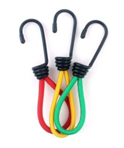 Camping Bungee Double Hook Attachment - Set of 3 - Yellow